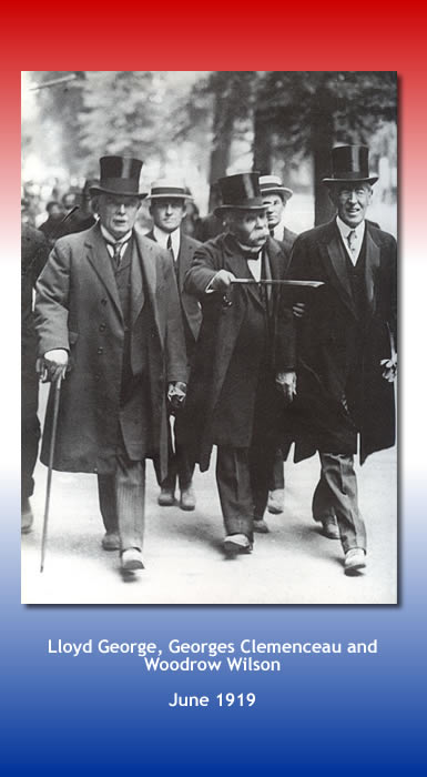 Lloyd George, Georges Clemenceau, Woodrow Wilson